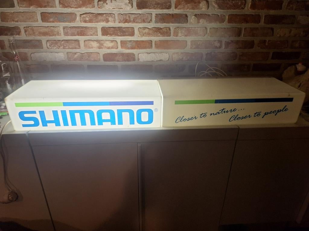 Vintage reclame verlichting Shimano., Fietsen en Brommers, Ophalen, Gebruikt