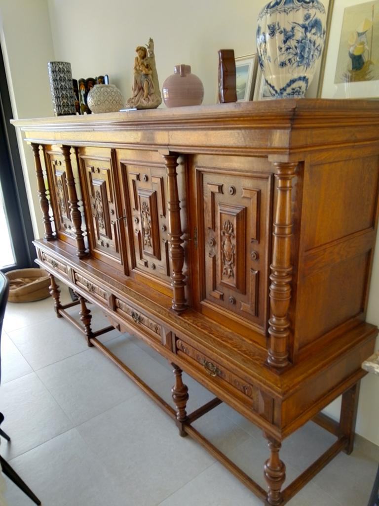 Antieke dressoir eiken hout., Antiek en Kunst, Antiek | Meubels | Kasten, Ophalen
