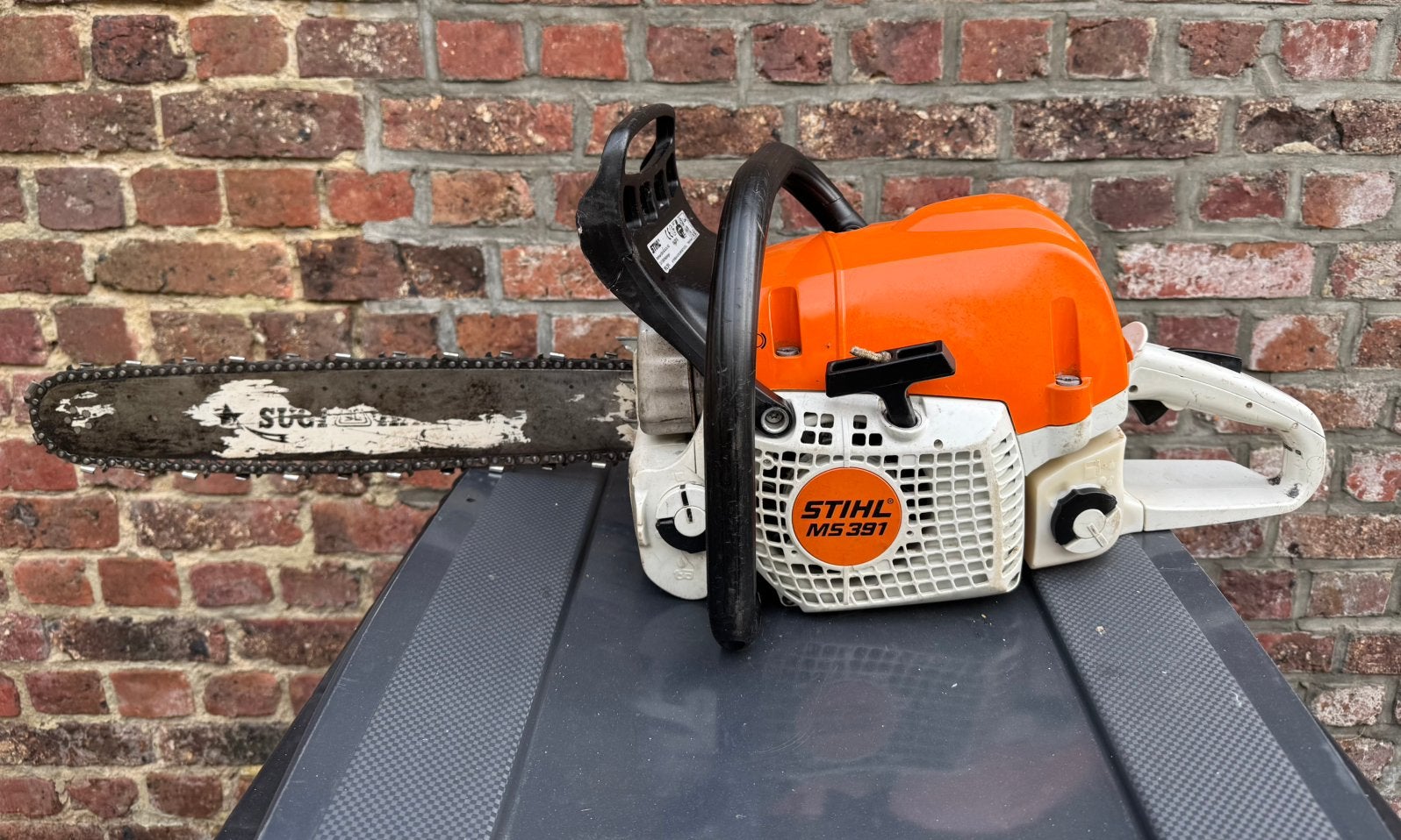 Stihl MS 391 kettingzaag, Enlèvement, Utilisé