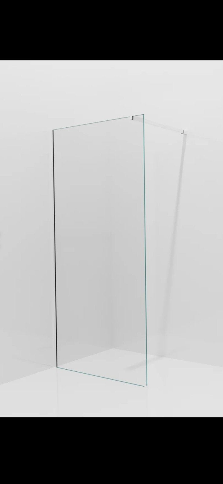 Je vends une paroi de douche fixe de 100 mm, complète avec g, Enlèvement ou Envoi
