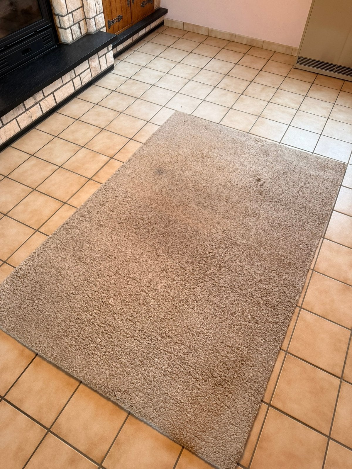 Tapis beige IKEA 133x195, Antiek en Kunst, Ophalen