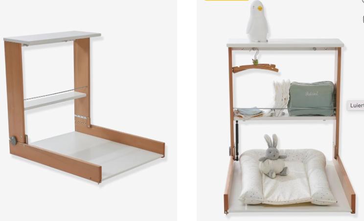 Luiertafel opklapmodel + waskussen + 2 hoezen, Kinderen en Baby's, Ophalen, Gebruikt