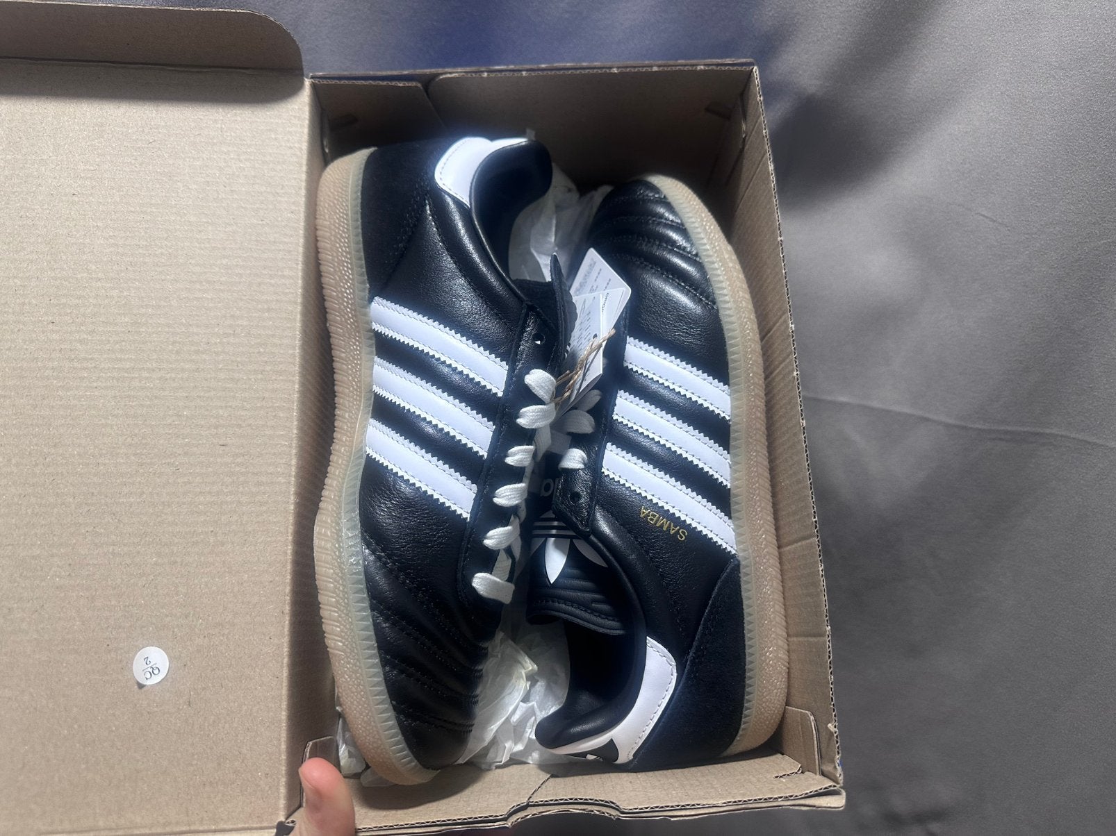 Nieuwe Adidas Samba sneakers zwart wit leer maat 38, Schoenen met lage hakken, Zwart, Nieuw, Ophalen of Verzenden