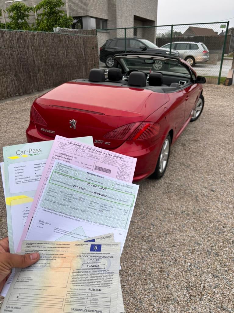 Peugeot 307 cc, prête à être vendue et inspectée., Achat, Entreprise, Cabriolet, Boîte manuelle