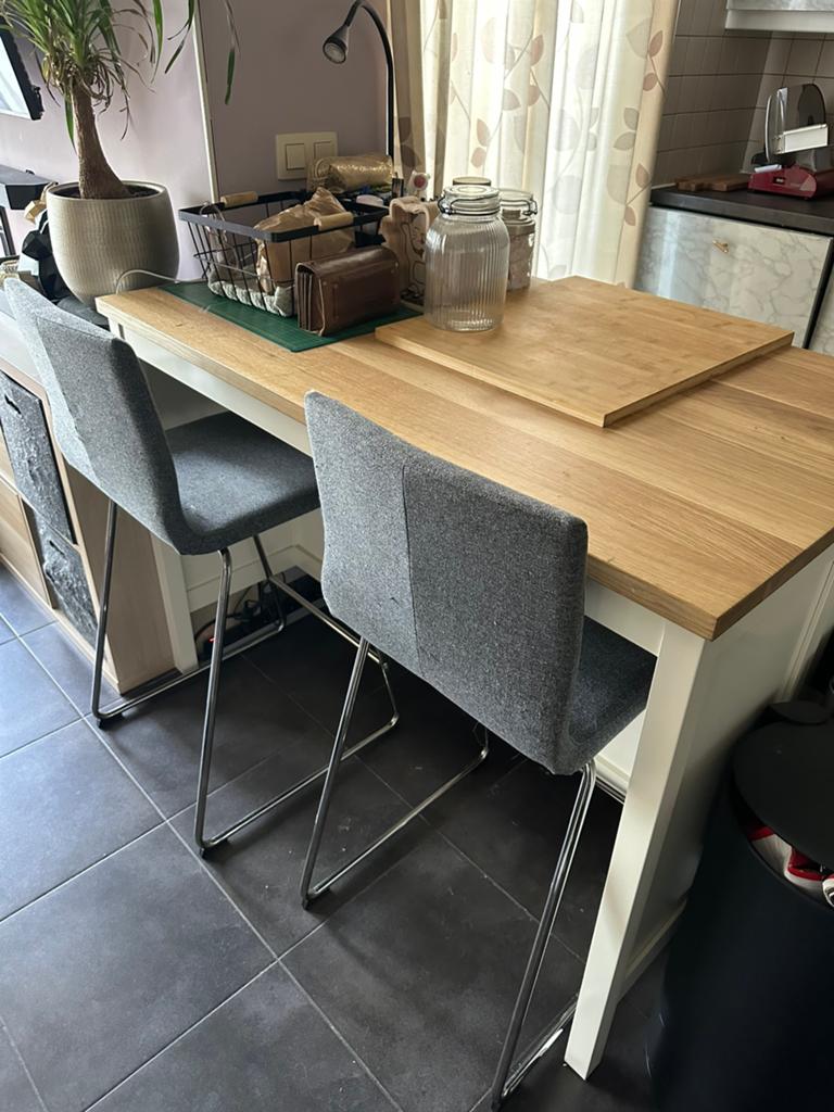 Keukeneiland ikea incl. 2 krukken, Ophalen, Gebruikt