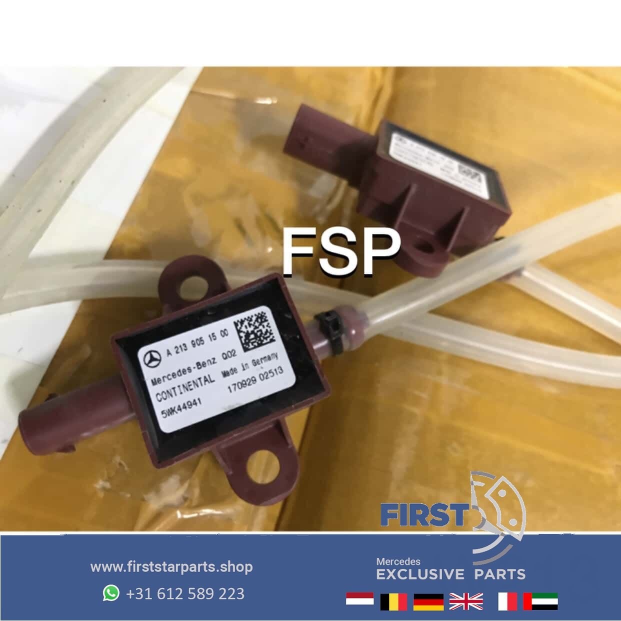 W213 AIRBAG CRASH SENSOR SET + SLANG Mercedes E Klasse 2016-, Utilisé, -, -, Enlèvement ou Envoi