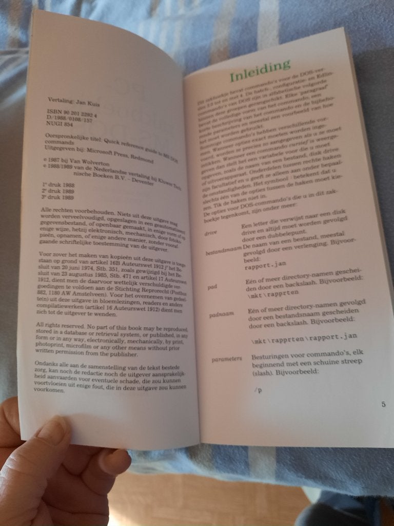 pc zakboekje MsDos, Livres, Enlèvement ou Envoi