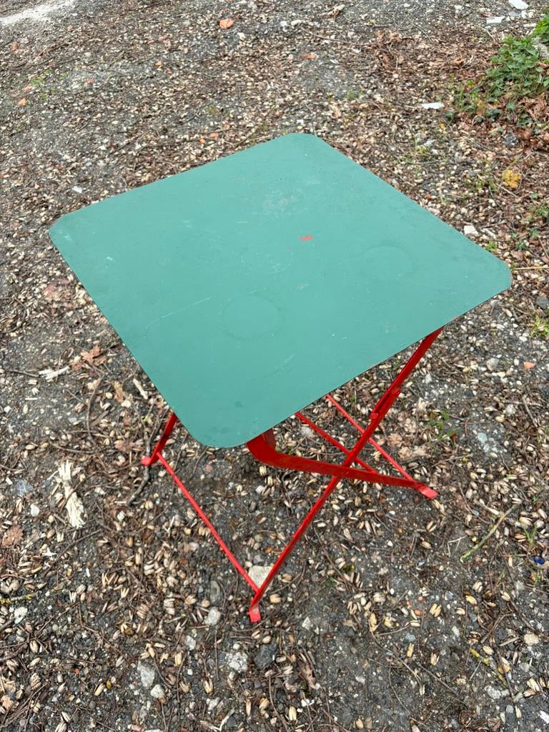 Table de bistrot en fer forgé, table de jardin pliable, Jardin & Terrasse, Enlèvement, Utilisé