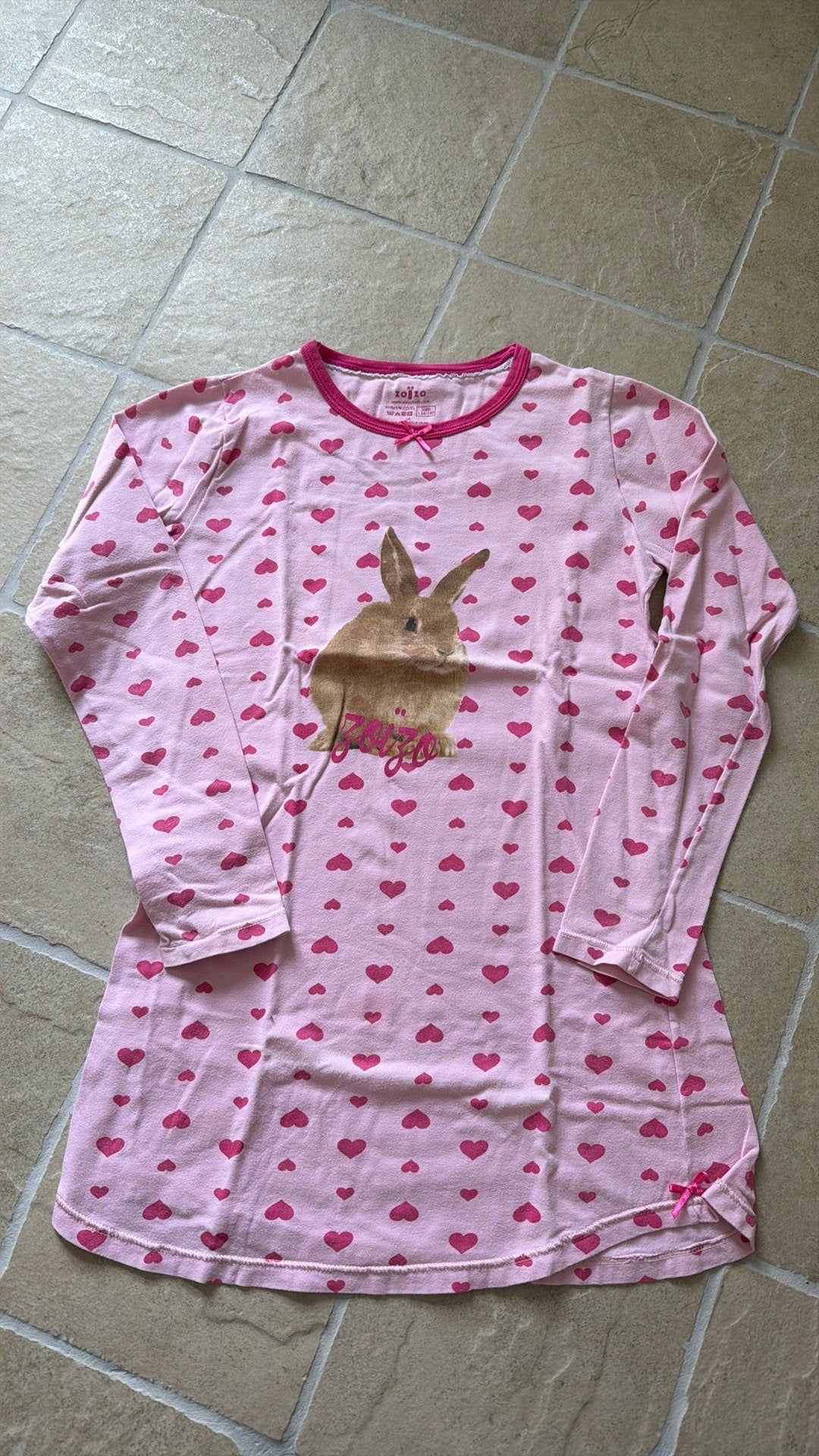 Chemise de nuit rose avec lapin, Enlèvement ou Envoi, Utilisé, Fille, Vêtements de nuit ou Sous-vêtements