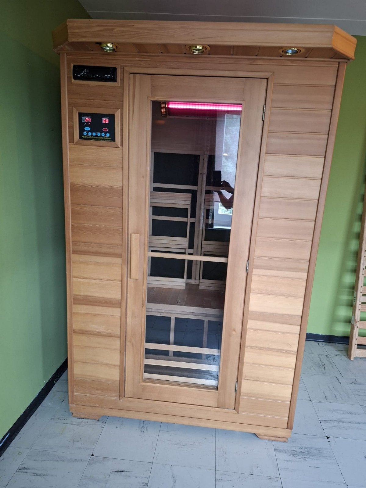 2-persoons infraroodsauna MOET WEG!!, Sports & Fitness, Sauna, Enlèvement, Utilisé, Infrarouge, Sauna complet