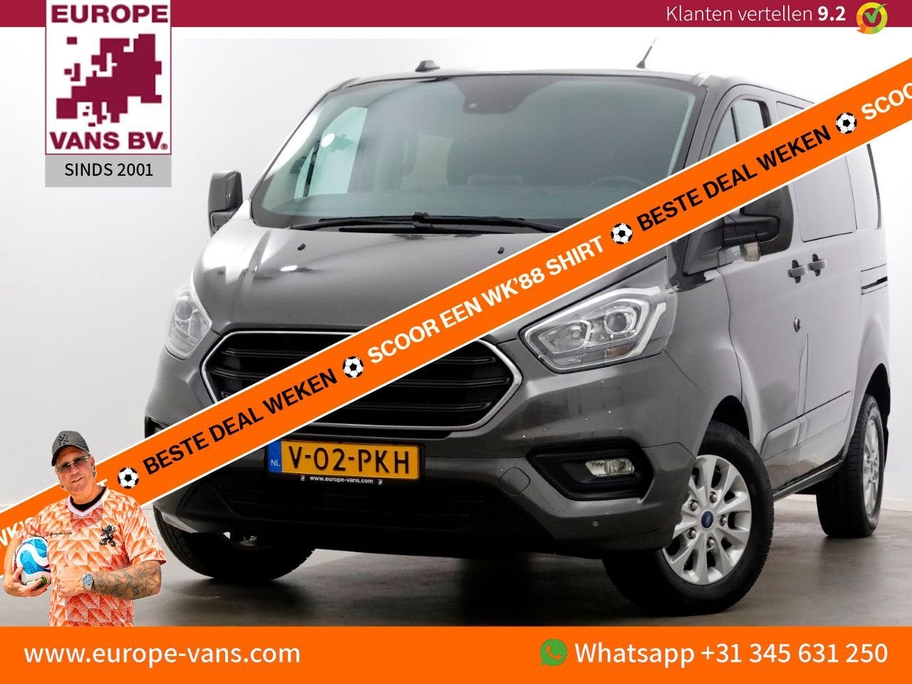 Ford Transit Custom 2.0 TDCI 130pk L1H1 D.C. Limited Airco/N, Argent ou Gris, Achat, Entreprise, Diesel