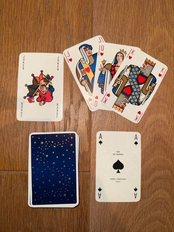 Jeu de 32 cartes Ciel de France Miro Company Paris vintage, Enlèvement ou Envoi, Comme neuf, Carte(s) à jouer