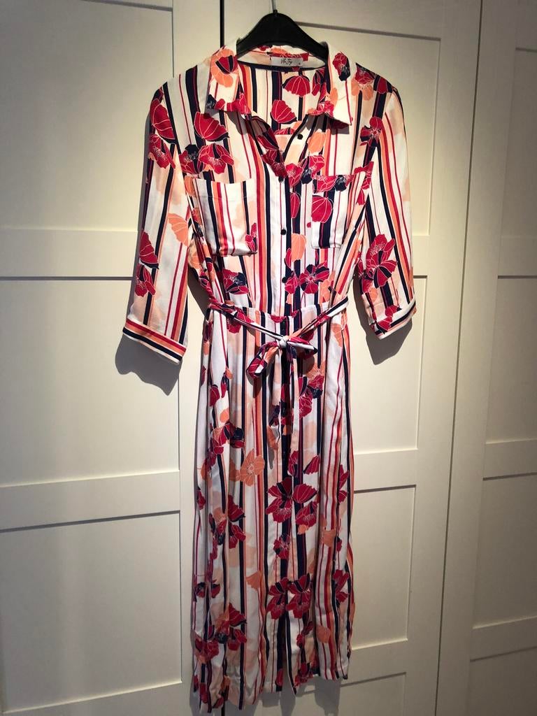 Nieuwstaat! VILA JOY fleurige maxidress maat medium of 38, Maat 38/40 (M), Ophalen of Verzenden, Zo goed als nieuw, Roze
