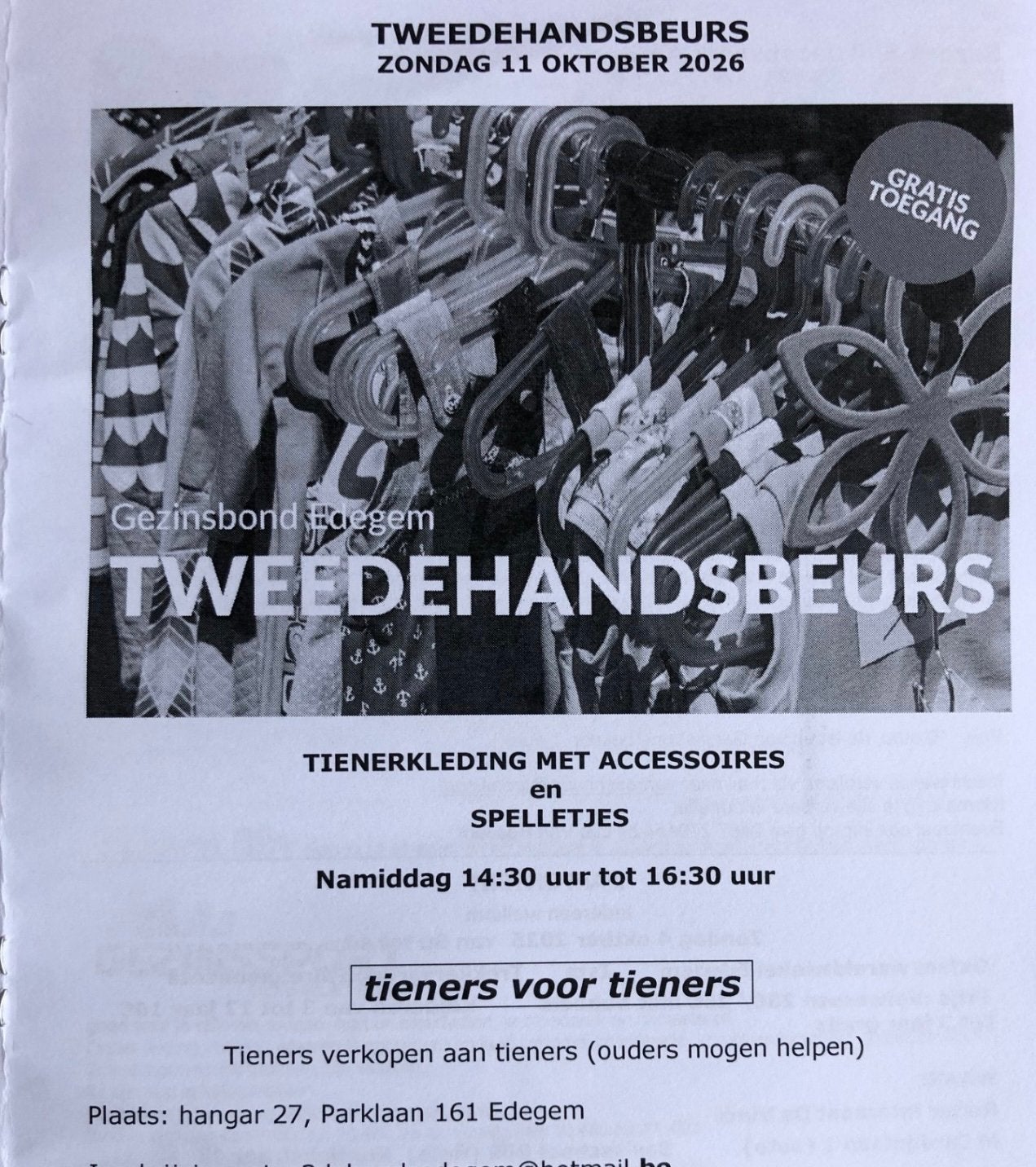 Tienerkleding beurs zondag 11/10 in Edegem, Kinderen en Baby's, Ophalen, Zo goed als nieuw