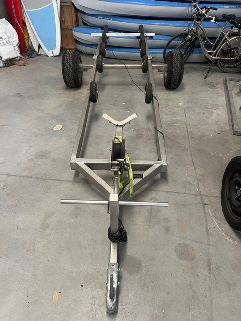 remorque de bateau en inox pour la plage, 1500 à 3000 kg, Moins de 6 mètres, Enlèvement, Utilisé