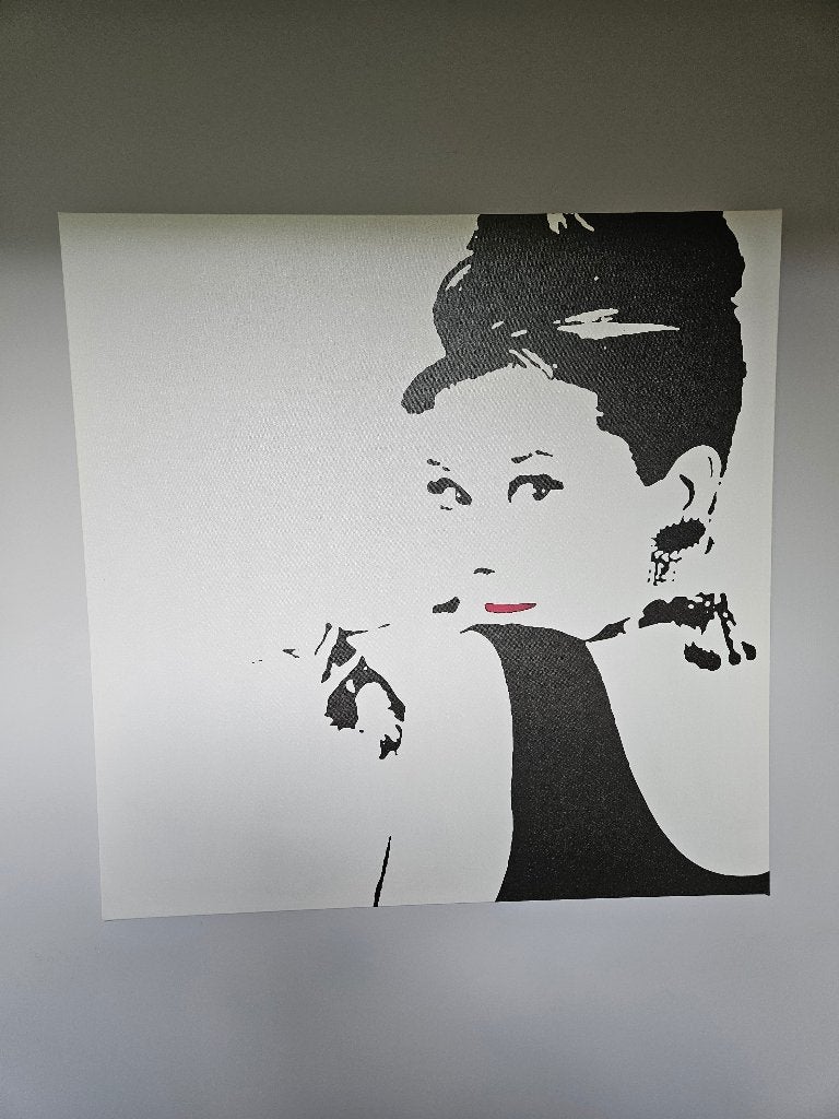 Cadre Audrey Hepburn, Maison & Meubles, Enlèvement, Comme neuf, 80 cm, 80 cm