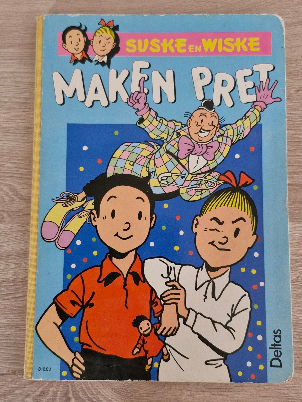 Carton boekje , Suske en Wiske maken pret , 1988, Ophalen of Verzenden, Suske en Wiske, Gebruikt, Boek of Spel