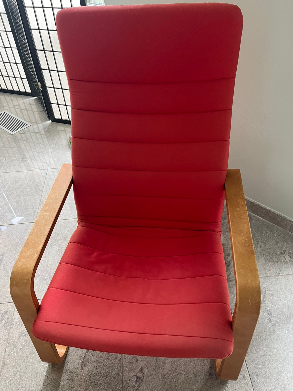 Comfortabele zetel stoel Ikea - rood, Ophalen, Gebruikt, Stof, Eén