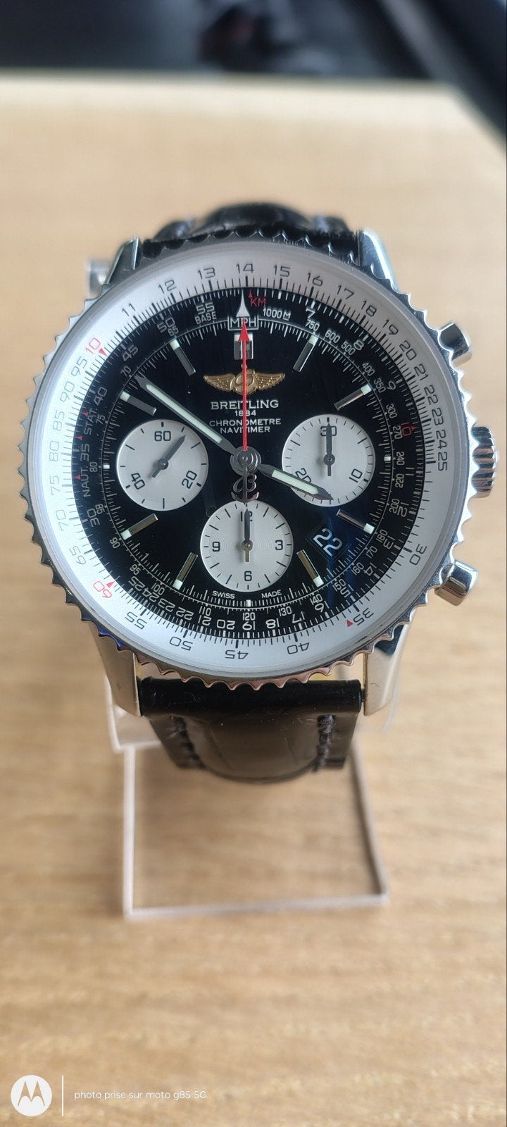 Breitling navitimer, Bijoux, Sacs & Beauté, Enlèvement ou Envoi, Cuir, Breitling