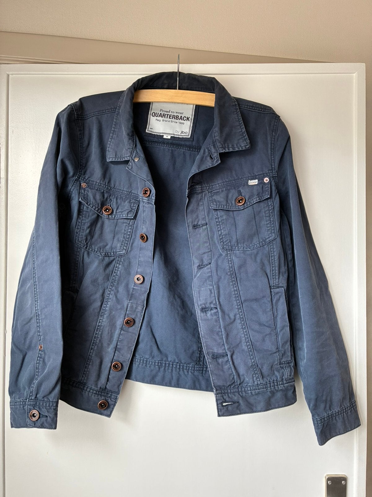 Jeansvest man medium, Kleding | Heren, Ophalen of Verzenden, Gedragen, Maat 48/50 (M), Blauw