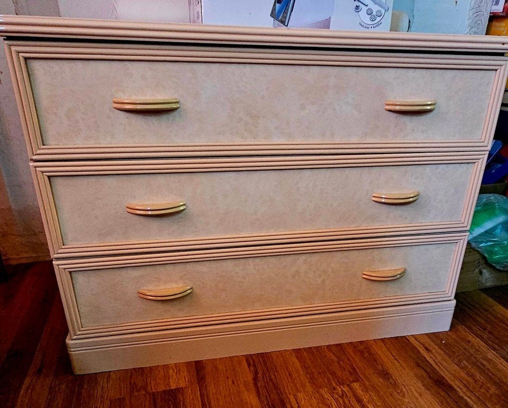 Commode vintage, Maison & Meubles, Armoires | Commodes, 3 ou 4 tiroirs, Enlèvement, Autres essences de bois, Vintage année 1980