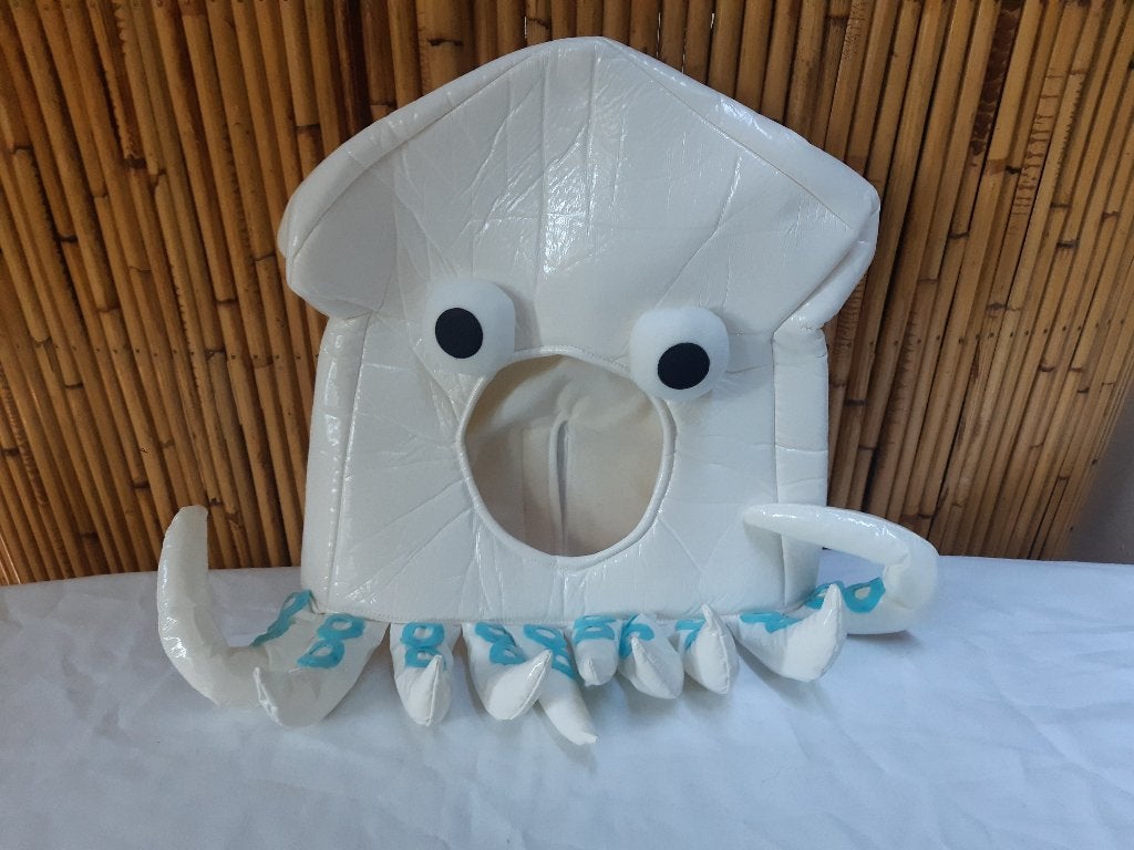 Masque pour enfant ou adulte de calamar géant, Tokyo, Japon, Enlèvement ou Envoi, Utilisé, 134 à 140, Garçon ou Fille