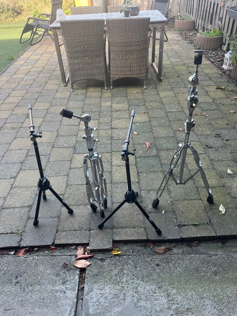 Complete set statieven & drumhardware, Muziek en Instrumenten, Ophalen, Gebruikt, Overige merken