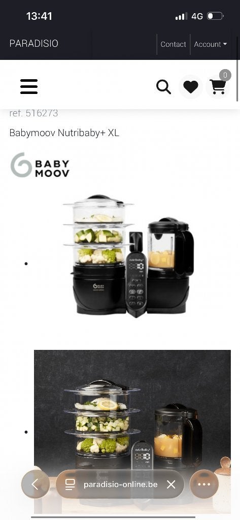 Babymoov Nutribaby XL NIEUW!!, Kinderen en Baby's, Ophalen, Nieuw, Babymoov, Babyvoedingmaker