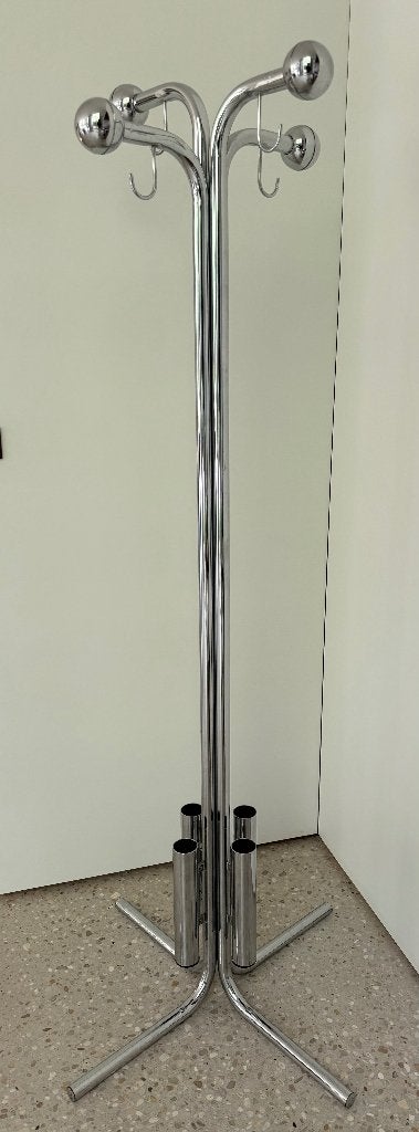 Kapstok BULO vintage chroom, Ophalen, Gebruikt, Metaal, Staande kapstok