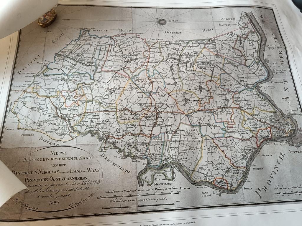 Oude kaart land van WAAS 1825, Enlèvement