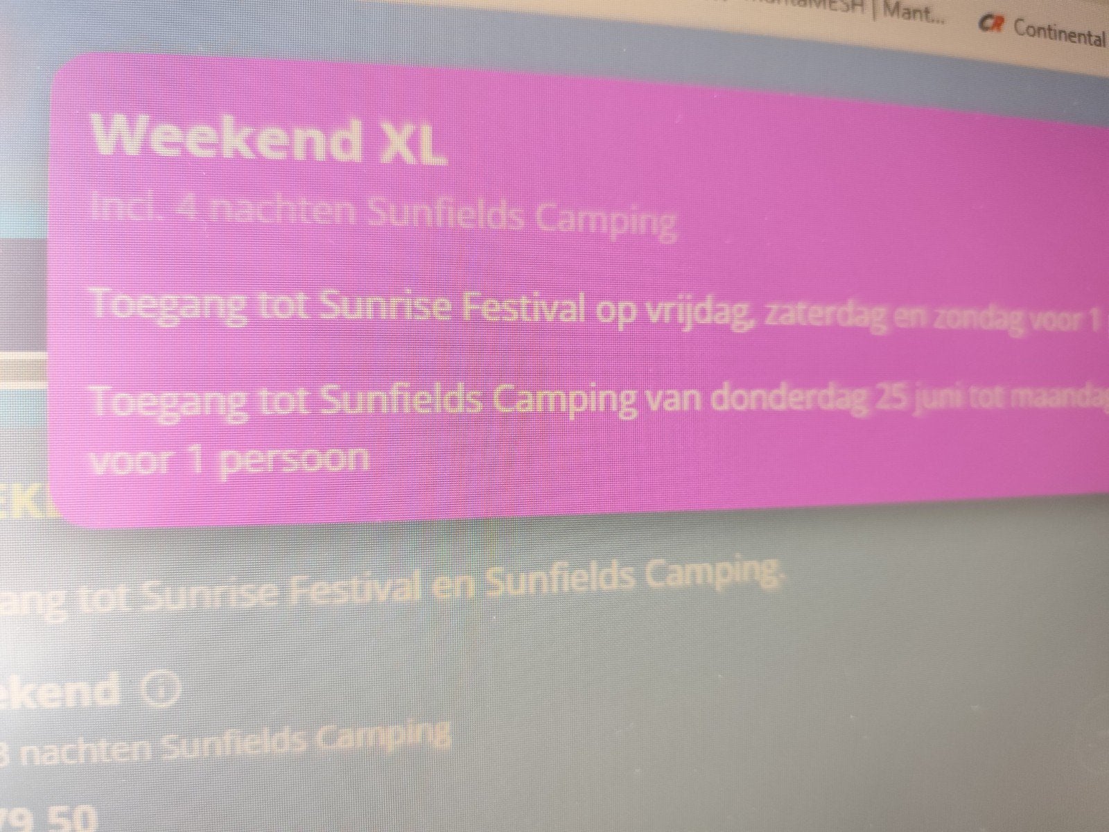 Sunrise festival XL met camping, Tickets & Billets, Billets & Tickets Autre