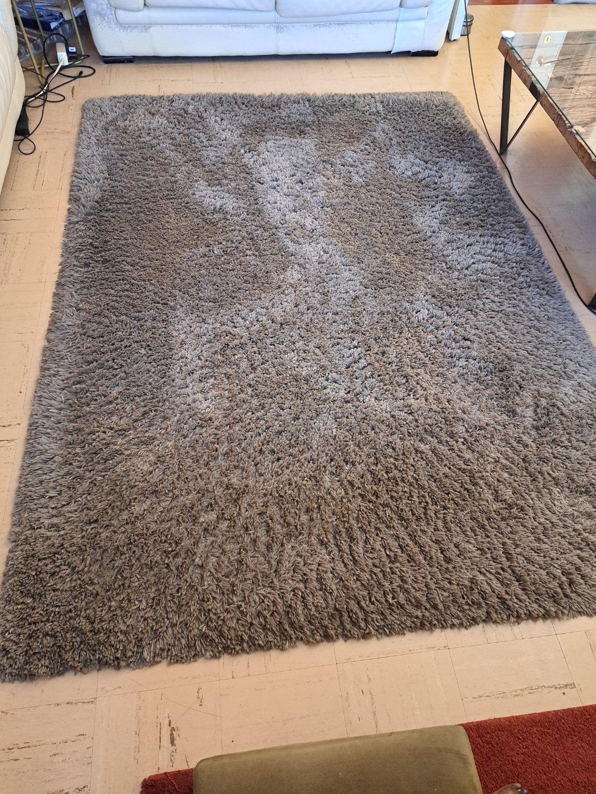 TAPIS POILS COURT BRUN, 200 cm ou plus, Comme neuf, Enlèvement, Confortable
