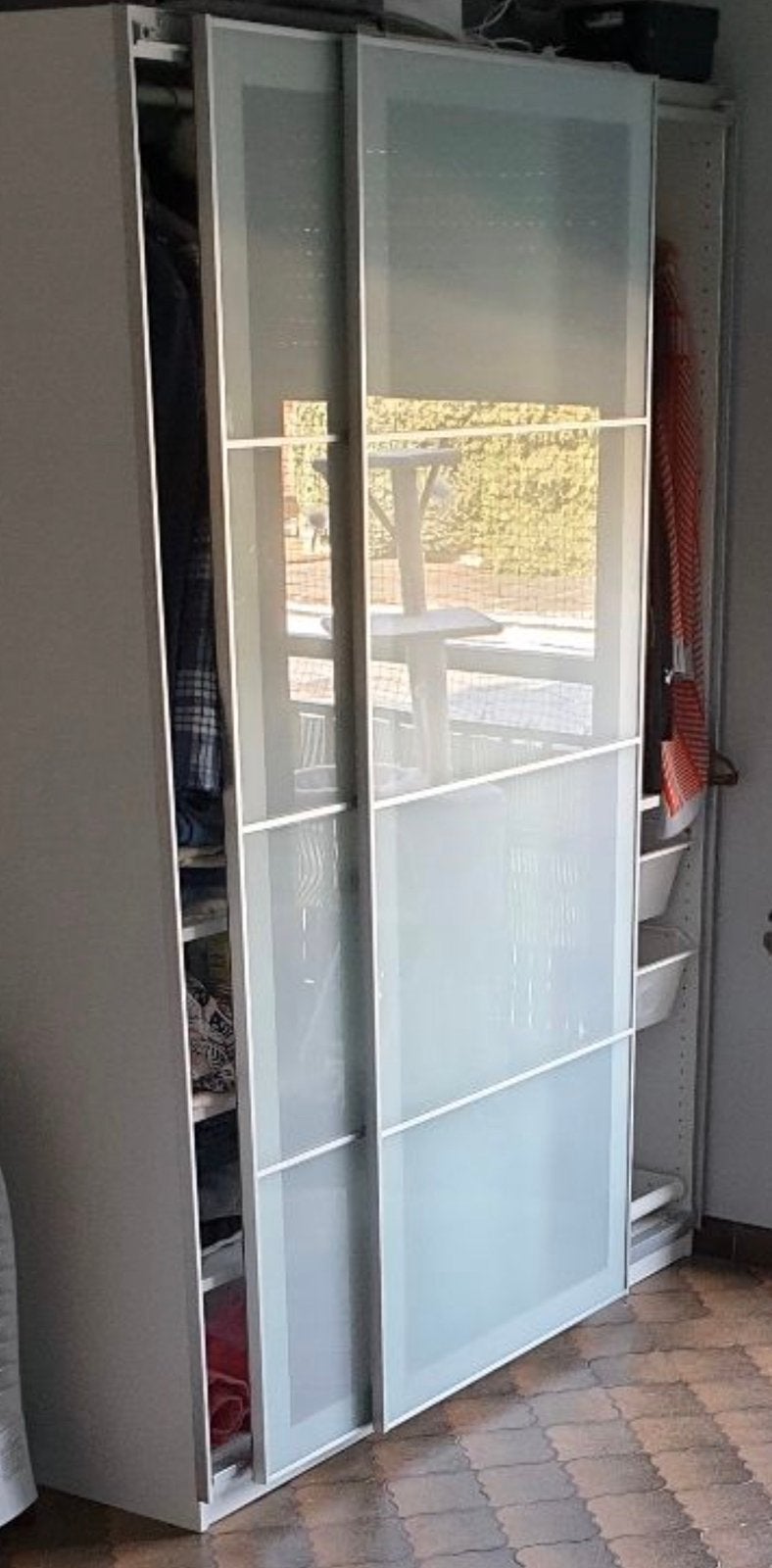 IKEA schuifdeur met ondoorzichtig glas, Huis en Inrichting, Ophalen, Gebruikt