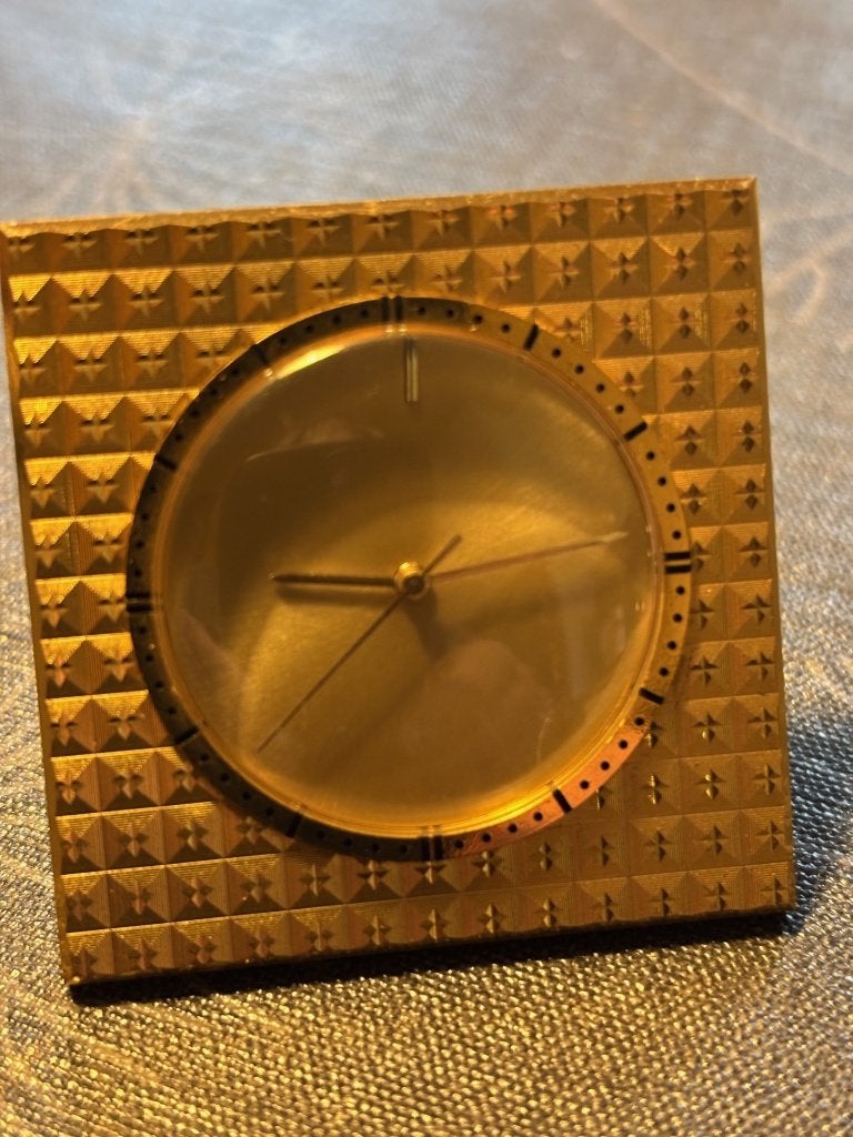 Réveil plaqué OR par Jaeger-LeCoultre 1965 = fonctionne, Enlèvement