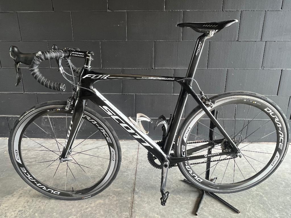 Koersfiets  Scott Foil M56 (178/185cm), Enlèvement, Utilisé, Carbone, Frein sur jante