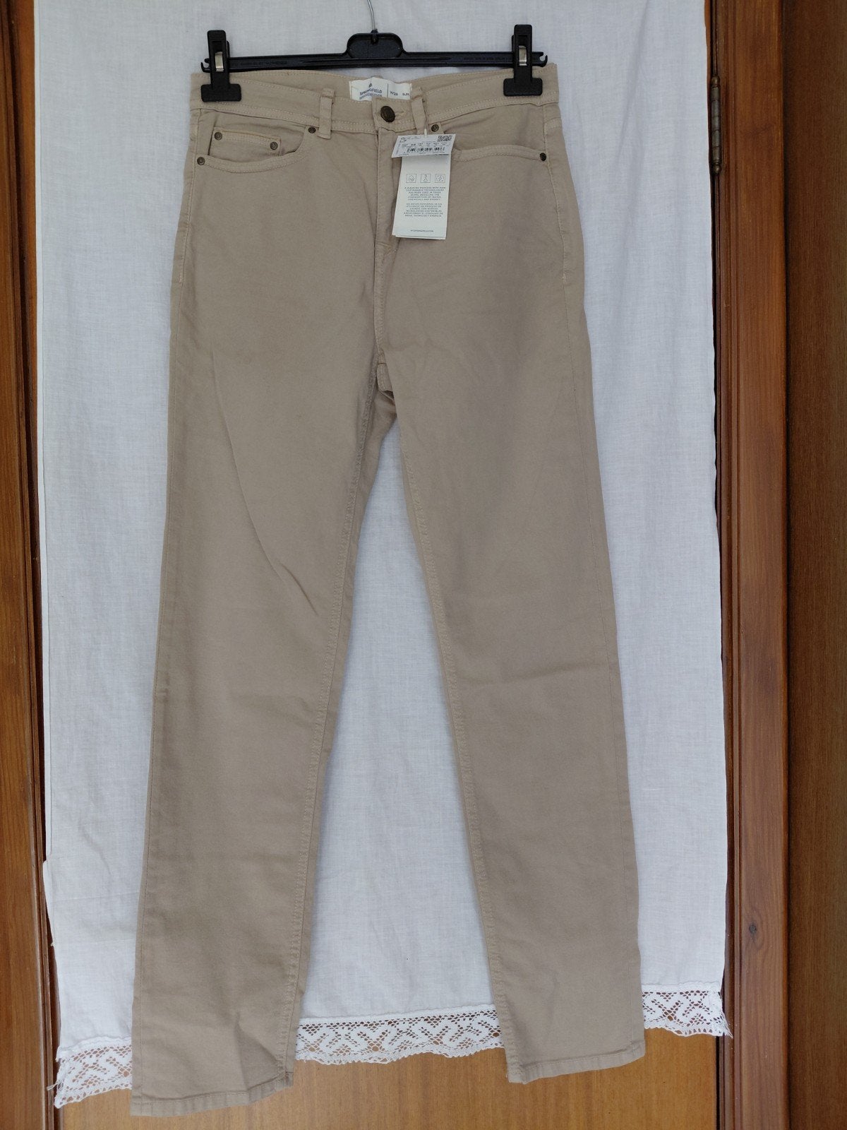 Springfield 36 slanke beige broek, Ophalen of Verzenden, Beige