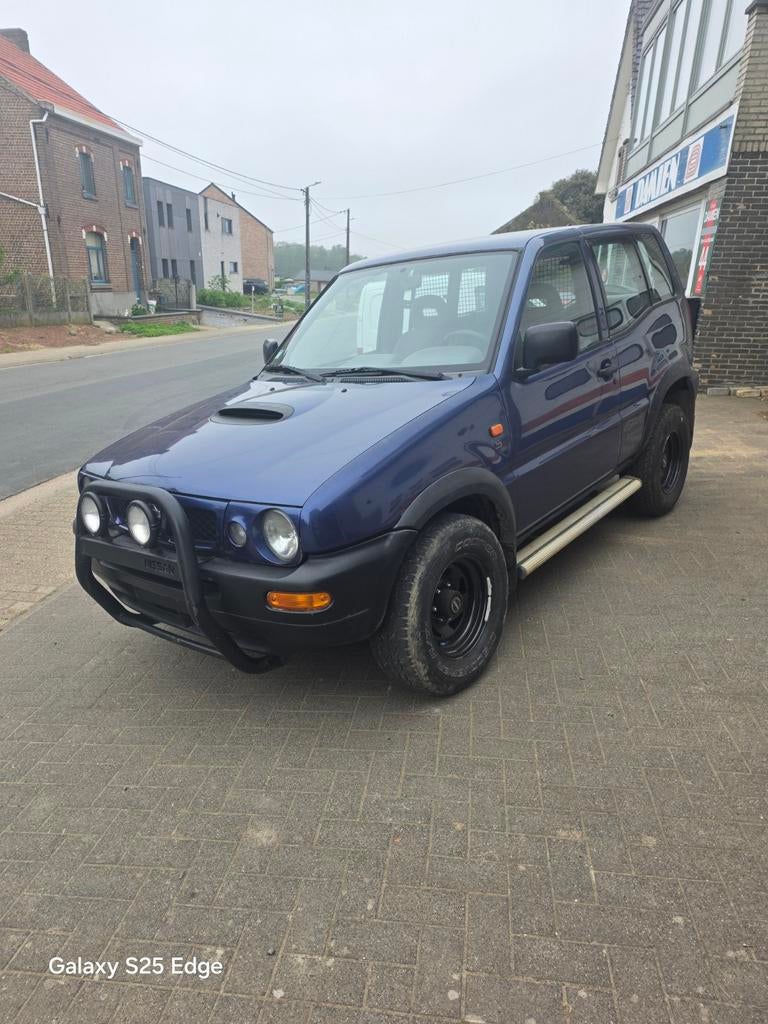 Nissan Terrano 2.7 Diesel, Auto's, Nissan, Stof, Zwart, 4 cilinders, Blauw