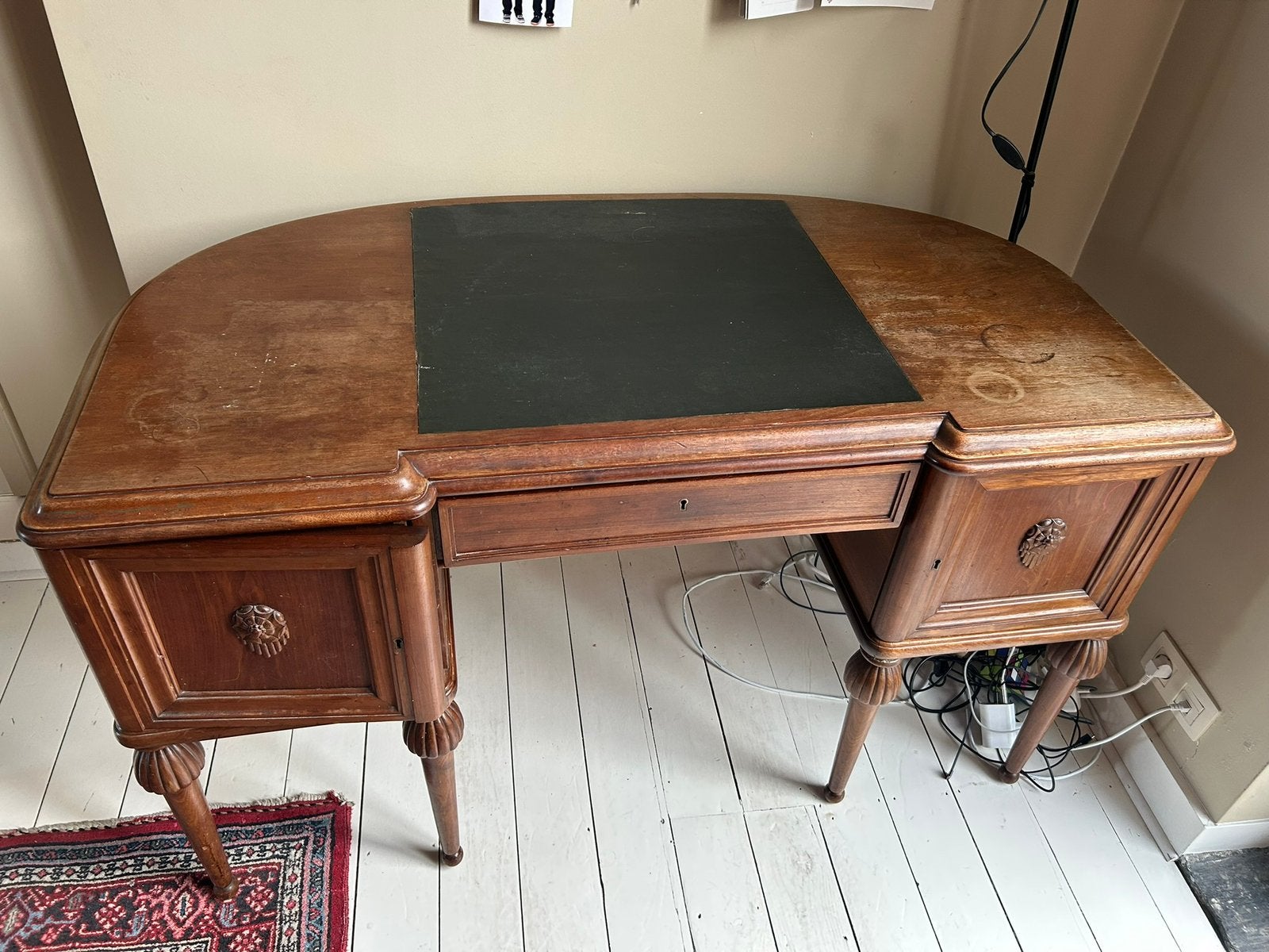Bureau ancien / antique deskt 1890-1920, Maison & Meubles, Antique, Enlèvement, Avec tiroirs, Utilisé