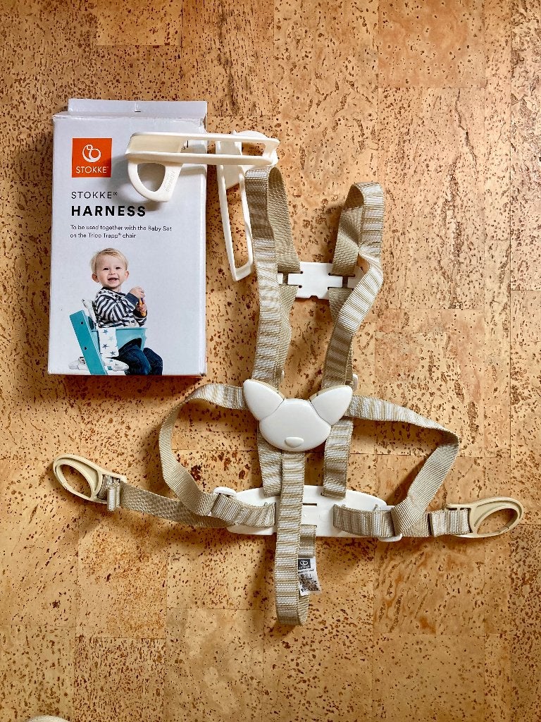 Harnas stokke, Enlèvement, Comme neuf, Chaise évolutive, Ceinture(s)
