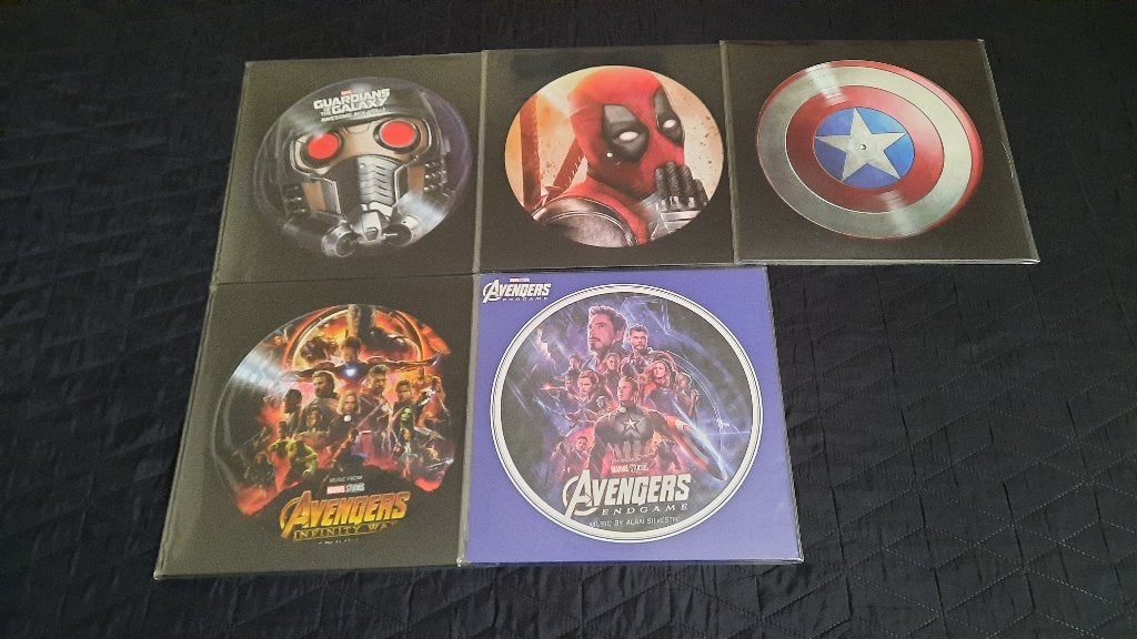 5 Marvel picture discs, Cd's en Dvd's, Ophalen, LP, Film en Theater, Beschermende buitenhoes