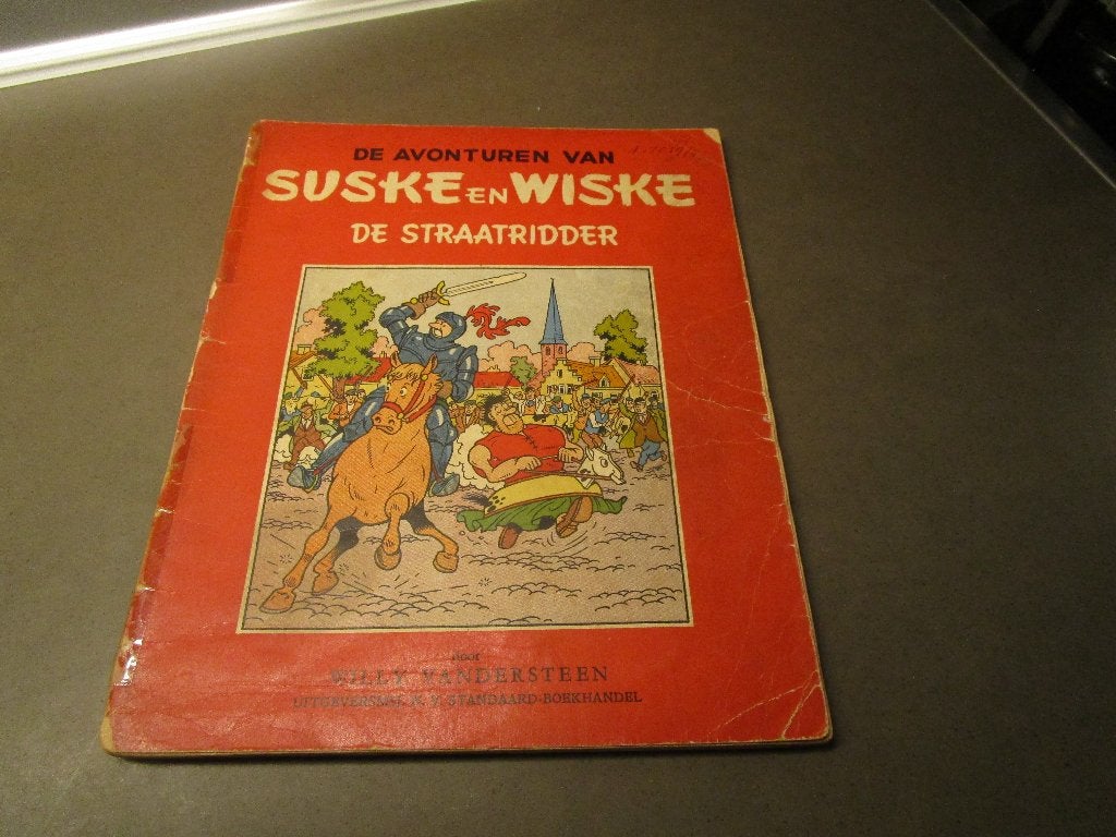 Suske en Wiske - De straatridder - 1e druk - 1956, Boeken, Gelezen, Willy Vandersteen, Eén stripboek, Ophalen of Verzenden