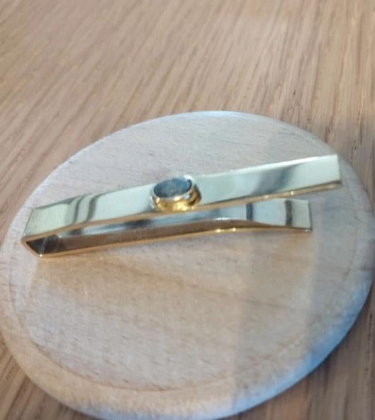 Vintage gouden dasspeld. 6 cm, Kleding | Heren, Stropdassen, Ophalen, Zo goed als nieuw