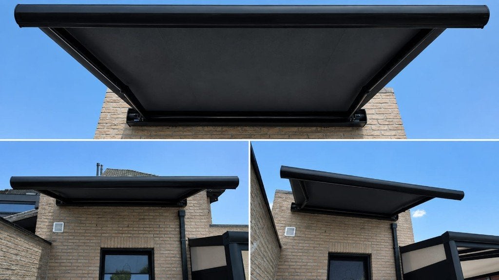 Somfy elektrische zonneluifel 250 x 200 cm, Ophalen, Elektrisch, Zo goed als nieuw, 150 tot 300 cm