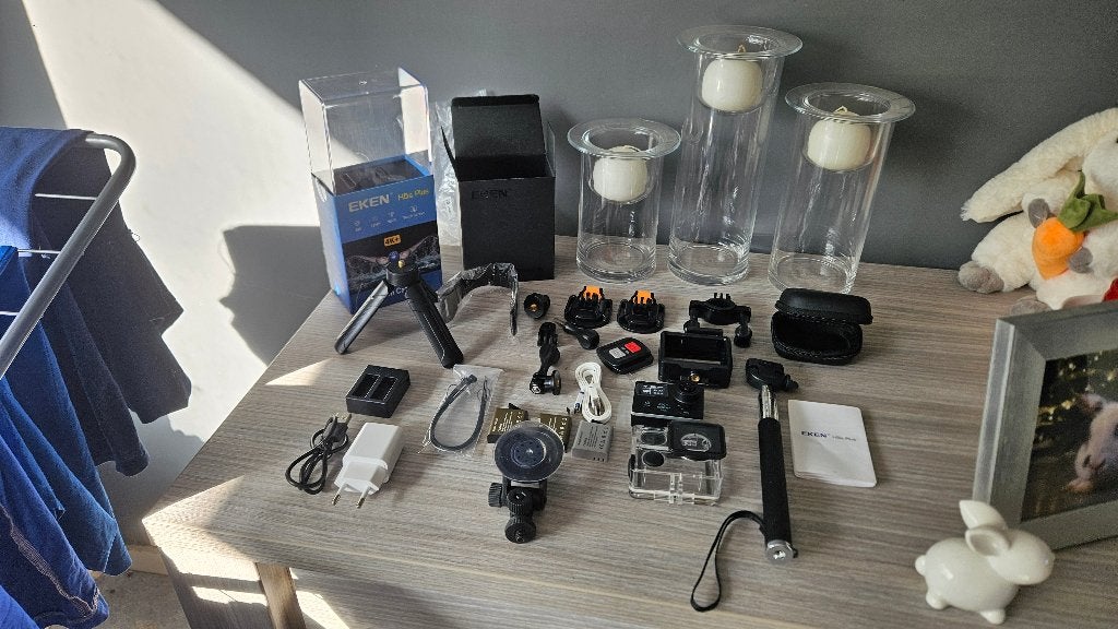 EKEN H5S Plus 4K — Nieuwe sportcamera + veel accessoires, Audio, Tv en Foto, Ophalen of Verzenden, Nieuw, Overige merken