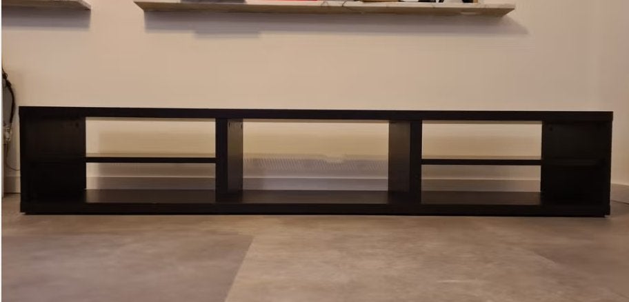 TV meubel ikea zwart / donkerbruin, Huis en Inrichting, Ophalen, Gebruikt