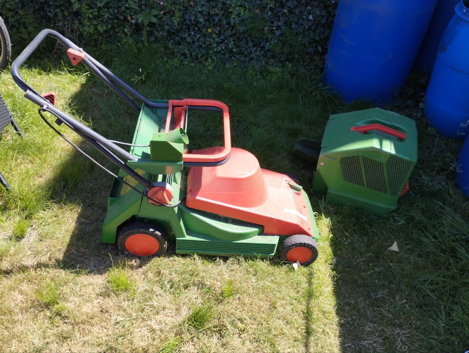 grasmachine elektrisch, Ophalen, Opvangbak