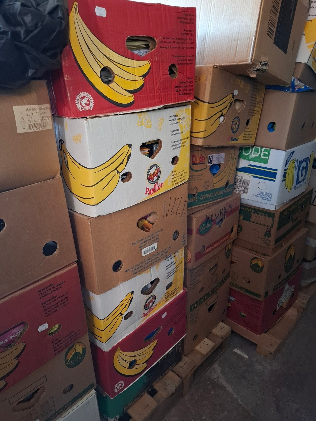 Bananendozen gratis ophalen, Ophalen