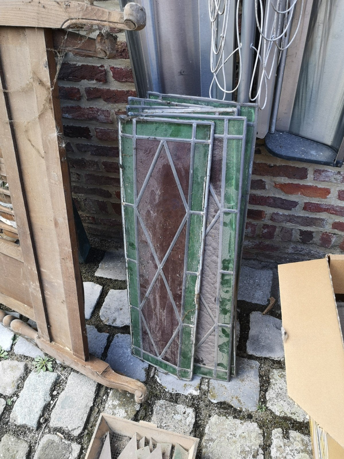 6 stuks glas in lood gratis af te halen, Enlèvement, Vitrail