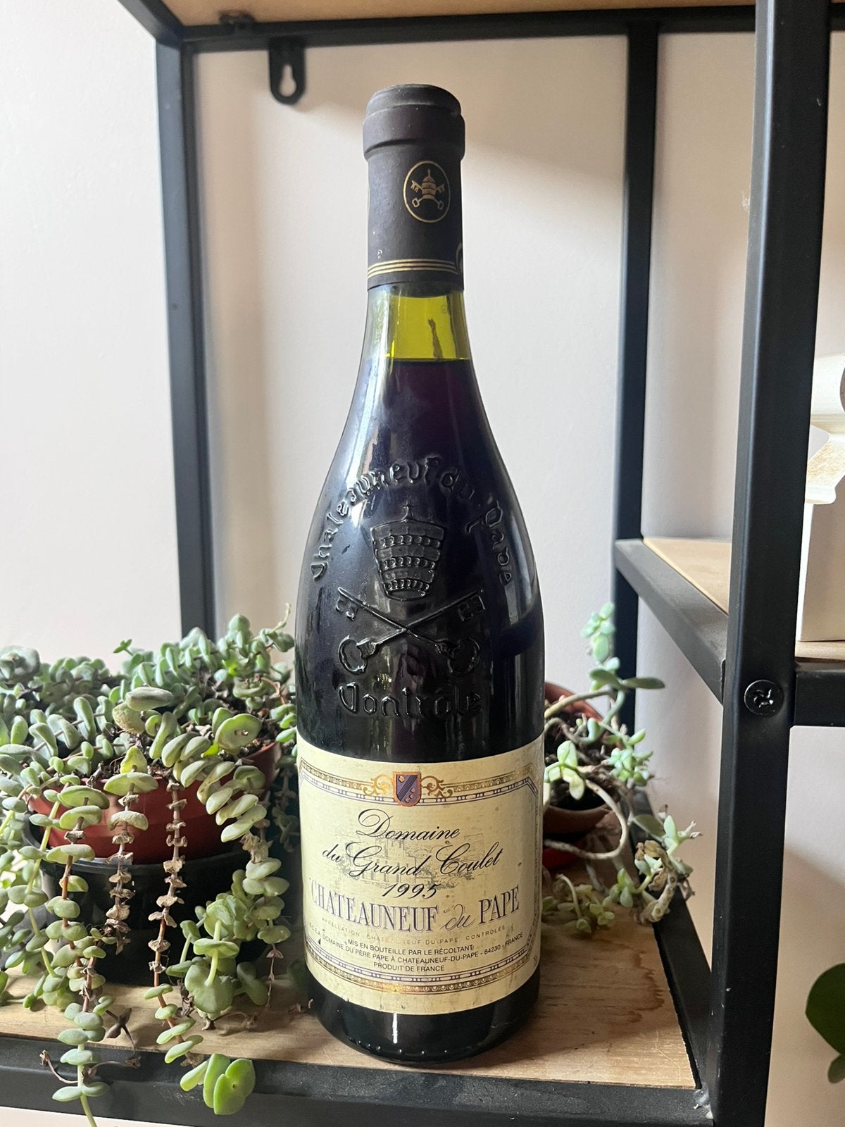 Domaine du grand coulet chateauneuf-du-pape 1995, Ophalen, Frankrijk, Zo goed als nieuw, Rode wijn