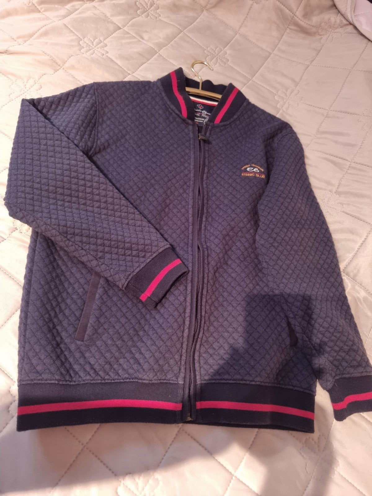 Ethnic Blue jas – maat L – quilted – zo goed als nieuw, Blauw, Maat 42/44 (L), Ethnic Blue jas, Ophalen of Verzenden